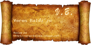 Veres Balázs névjegykártya